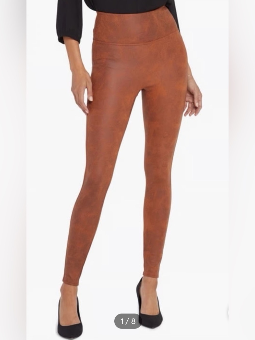 NWT NYDJ Coated Skinny Leggings Walnut size XL